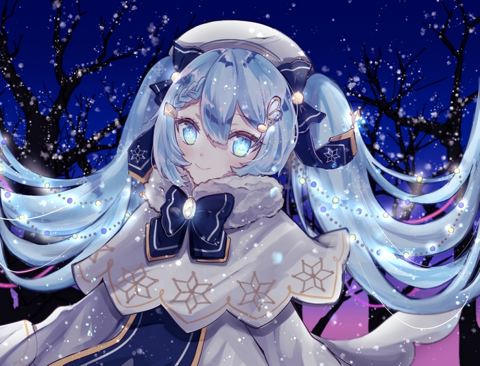 Hatsune Miku in Winter Outfit with Lights