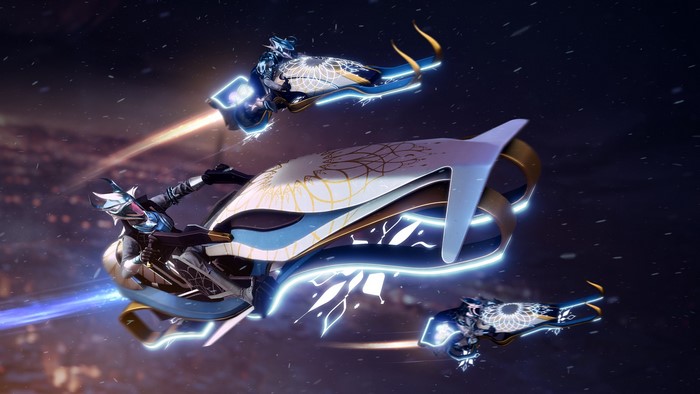 Guardians riding Sparrows in Destiny 2: Beyond Light