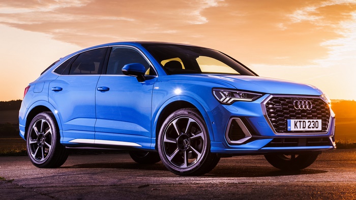 Blue Audi Q3 Sportback S Line SUV