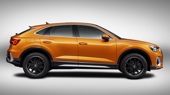 Orange Audi Q3 Sportback S Line