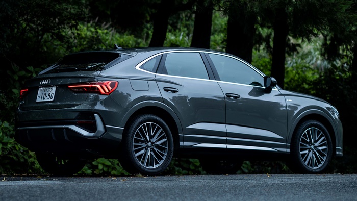 2020 Audi Q3 Sportback S Line parked on a wet road