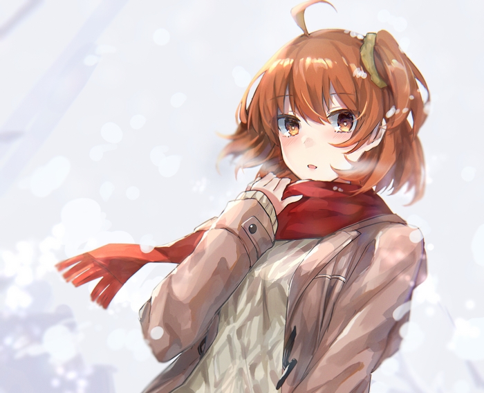 Gudako from Fate/Grand Order in winter