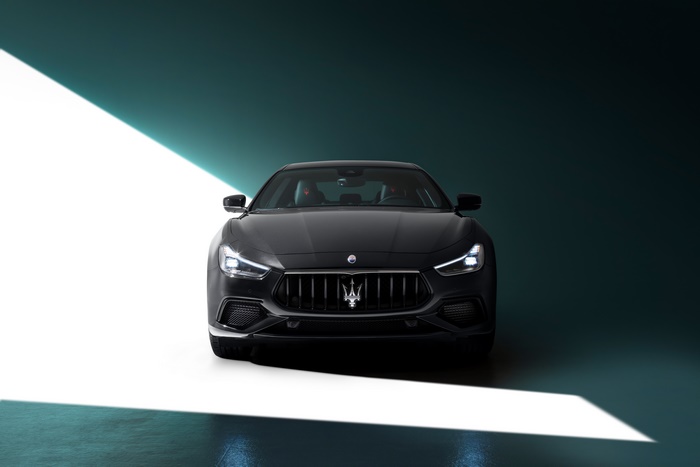 Black Maserati Ghibli front view