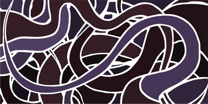 Abstract purple and dark purple wavy lines