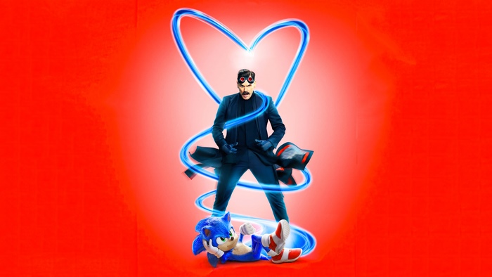Doctor Robotnik and Sonic from Sonic the Hedgehog 4K