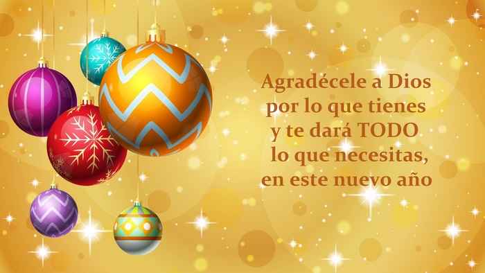 Christmas Ornaments with New Year Message