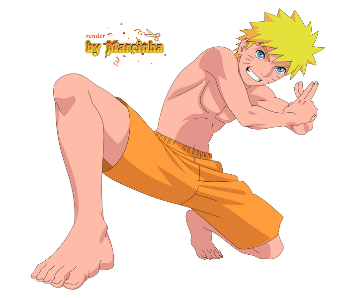 Naruto Uzumaki in orange shorts