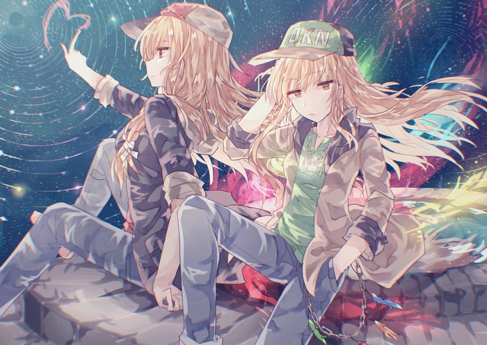 Okina Matara and Junko from Touhou