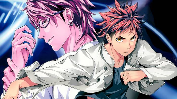 Sōma Yukihira and Kojirō Shinomiya from Food Wars! Shokugeki No Soma 4K