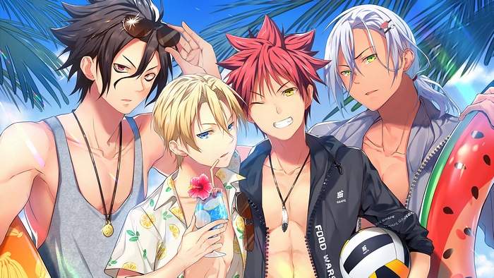 Food Wars! Sōma Yukihira, Ryō Kurokiba, Takumi Aldini, Akira Hayama