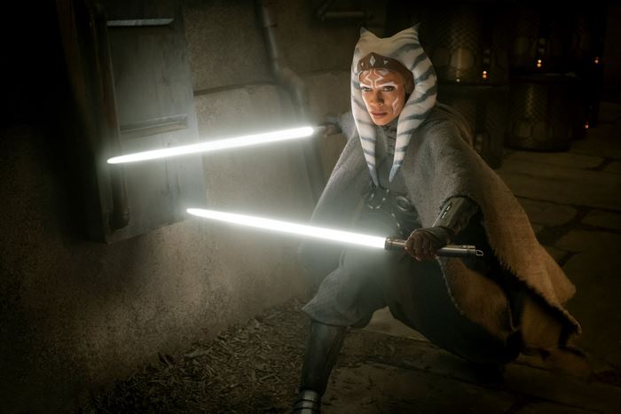 Ahsoka Tano from Star Wars with Lightsabers