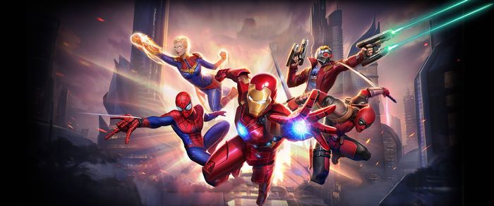 Marvel Super War: Iron Man, Captain Marvel, Spider-Man, Deadpool, Star-Lord