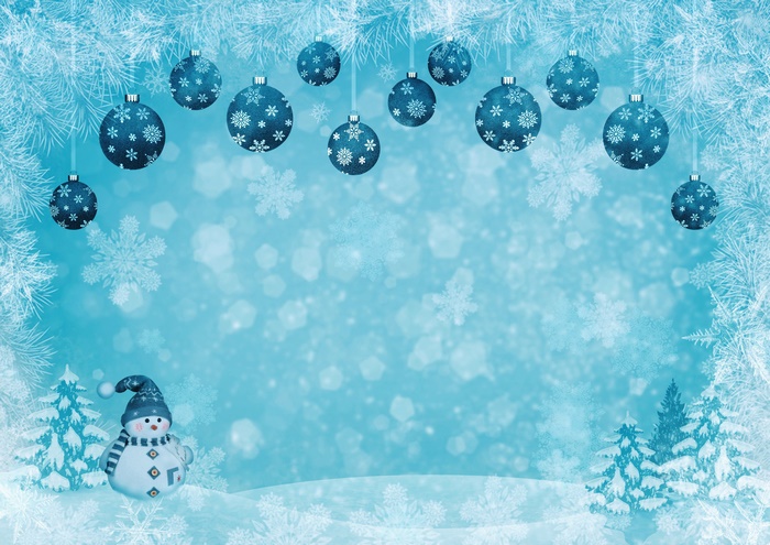 Christmas Snowman and Ornaments