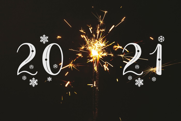 New Year 2021 Sparkler 4K