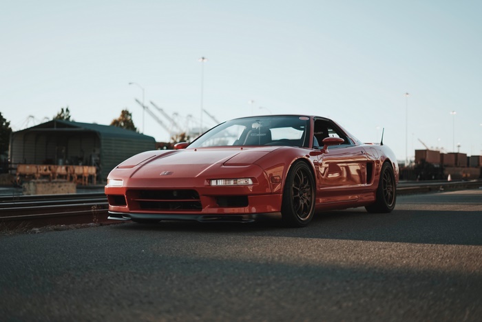 Red Honda NSX sports car