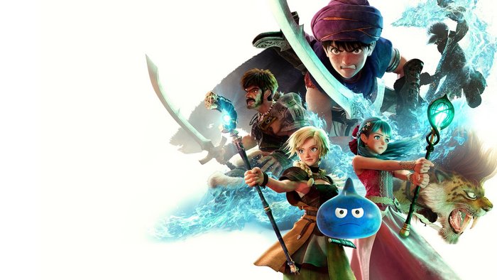 Dragon Quest: Your Story characters with slime