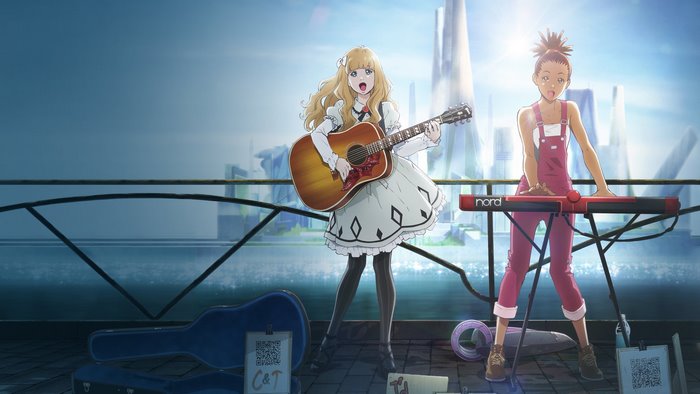 Carole and Tuesday performing music