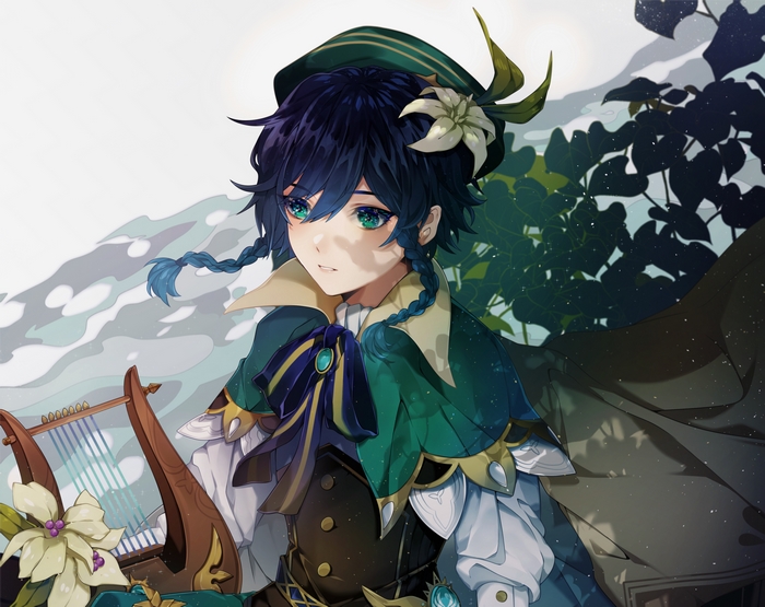 Venti from Genshin Impact with Lyre
