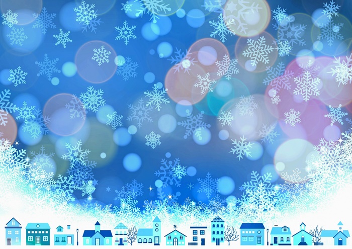 Artistic Snowflake 4K Winter Houses