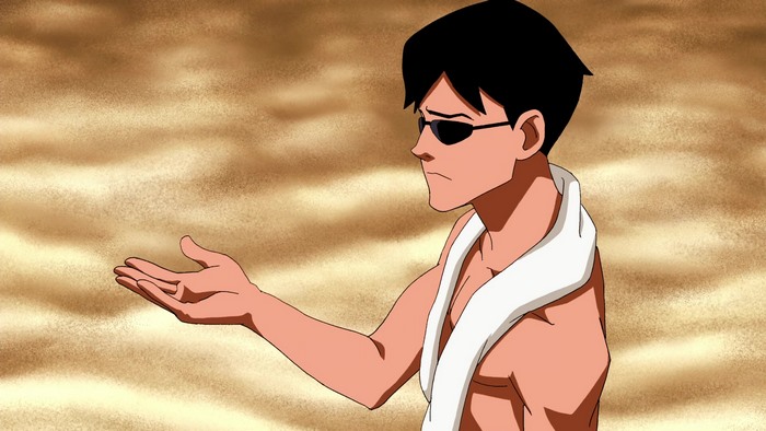 Dick Grayson from Young Justice on Sand