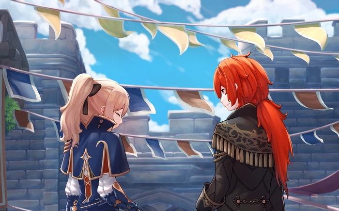 Jean and Diluc from Genshin Impact