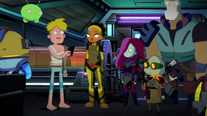 Gary Goodspeed and friends on a spaceship
