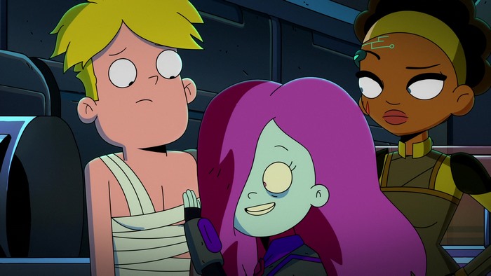 Gary Goodspeed, Ash Graven, and Nightfall from Final Space