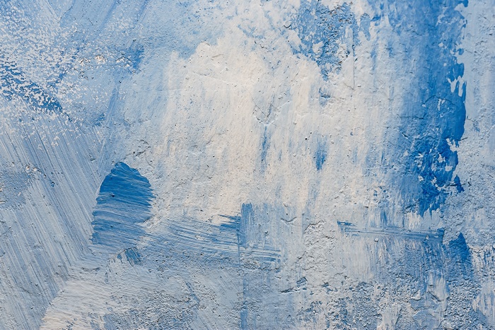 Abstract blue and white paint texture