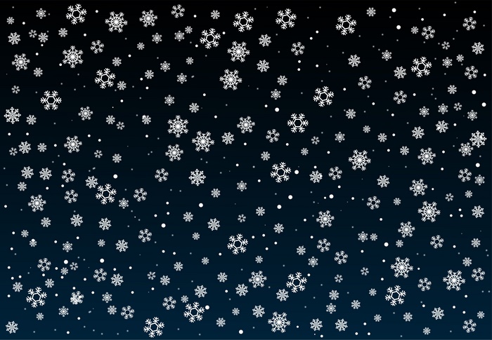 Snowflake Pattern on Dark Blue Gradient
