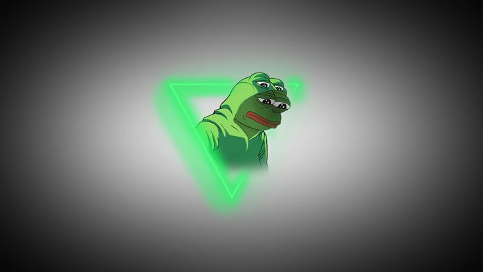 Pepe the Frog with green triangle