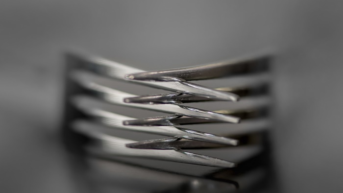 Close up macro photography of a fork