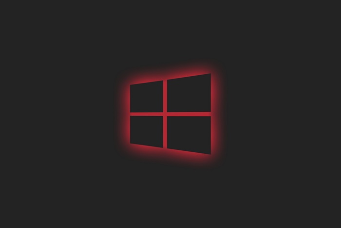 Windows Logo with Red Glow