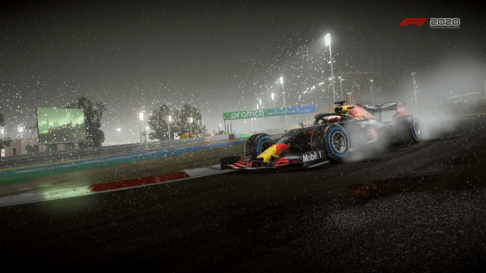 Red Bull F1 2020 Racing Car in Rain