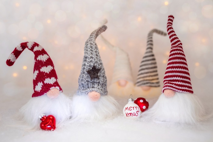 Christmas Gnomes with Decorations