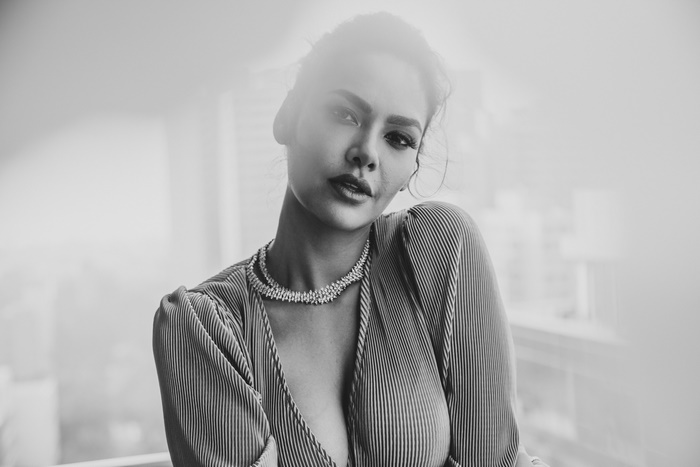 Esha Gupta in Black and White