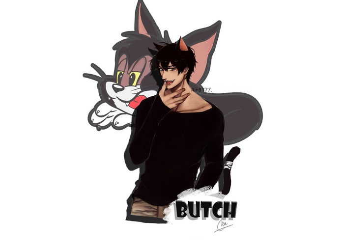 Butch from Tom and Jerry anime style
