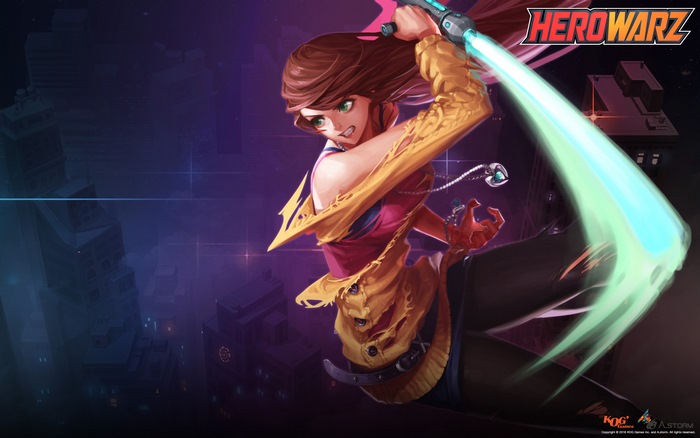 HeroWarz character with glowing sword
