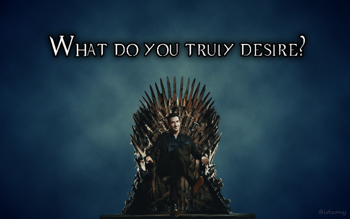 Lucifer Morningstar on the Iron Throne
