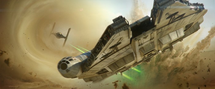 Sci Fi Star Wars HD, Millennium Falcon, TIE Fighter, HD Wallpaper ...