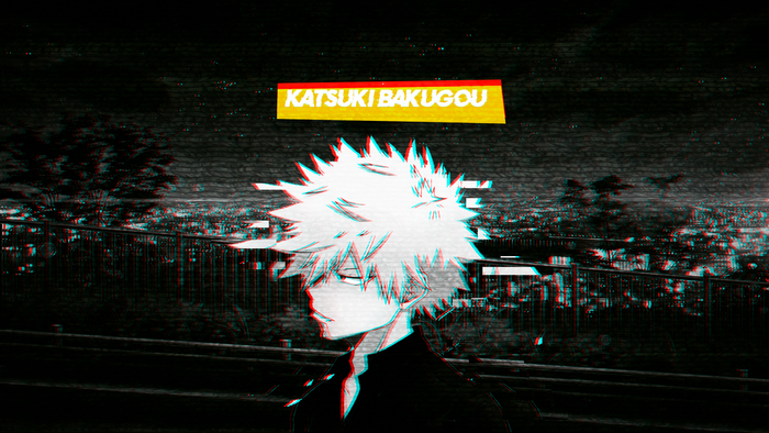 Katsuki Bakugou Glitch Art