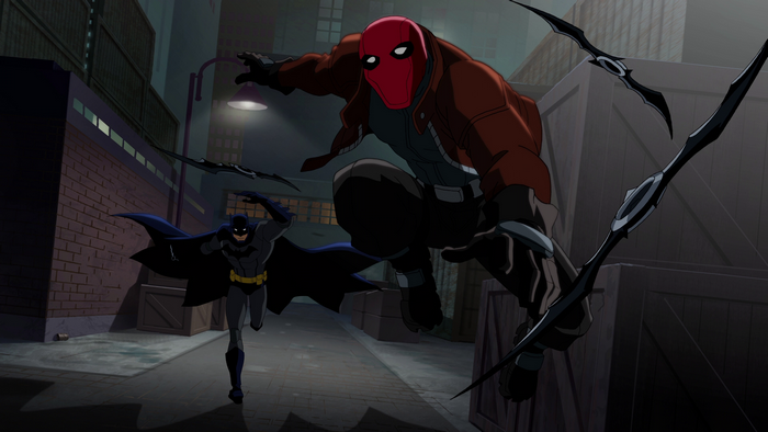 Batman and Red Hood in an Alleyway