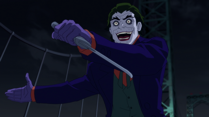 Joker from DC Comics holding a knife