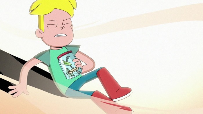 Gary Goodspeed from Final Space holding Mooncake