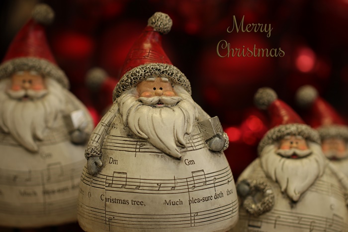 Christmas Ornaments with "Merry Christmas" text