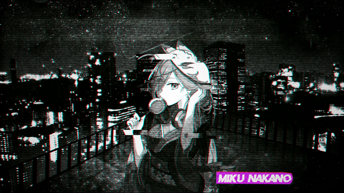 Miku Nakano Glitch Anime Art