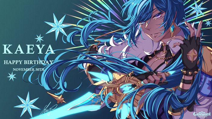 Kaeya from Genshin Impact Happy Birthday November 30th