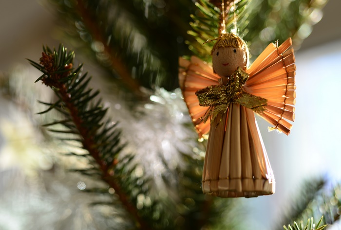Straw Angel Christmas Tree Ornament