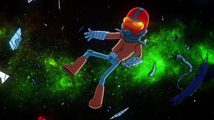 Gary Goodspeed floating in space