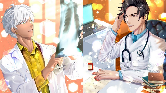 Two male doctors from Obey Me! Shall We Date?