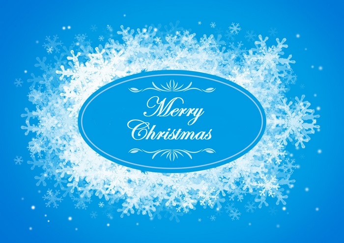 Merry Christmas snowflakes